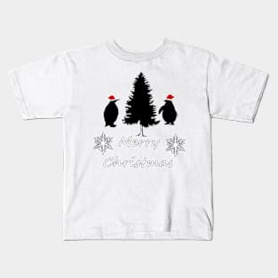 Merry Christmas - Penguins Kids T-Shirt